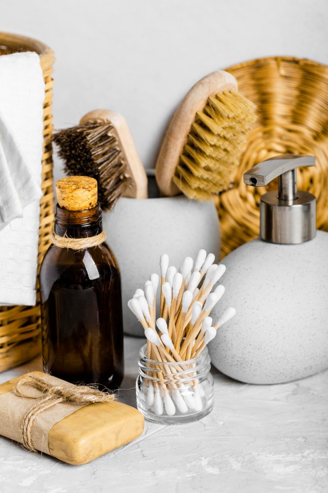care products care products with cotton swabs